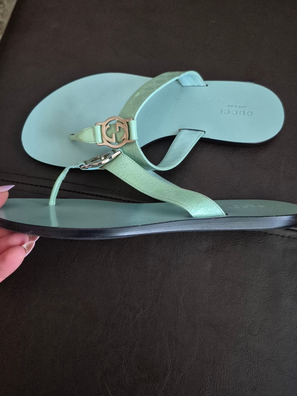 Gucci Guccissima Web Thong Sandals - Picture 11 of 16